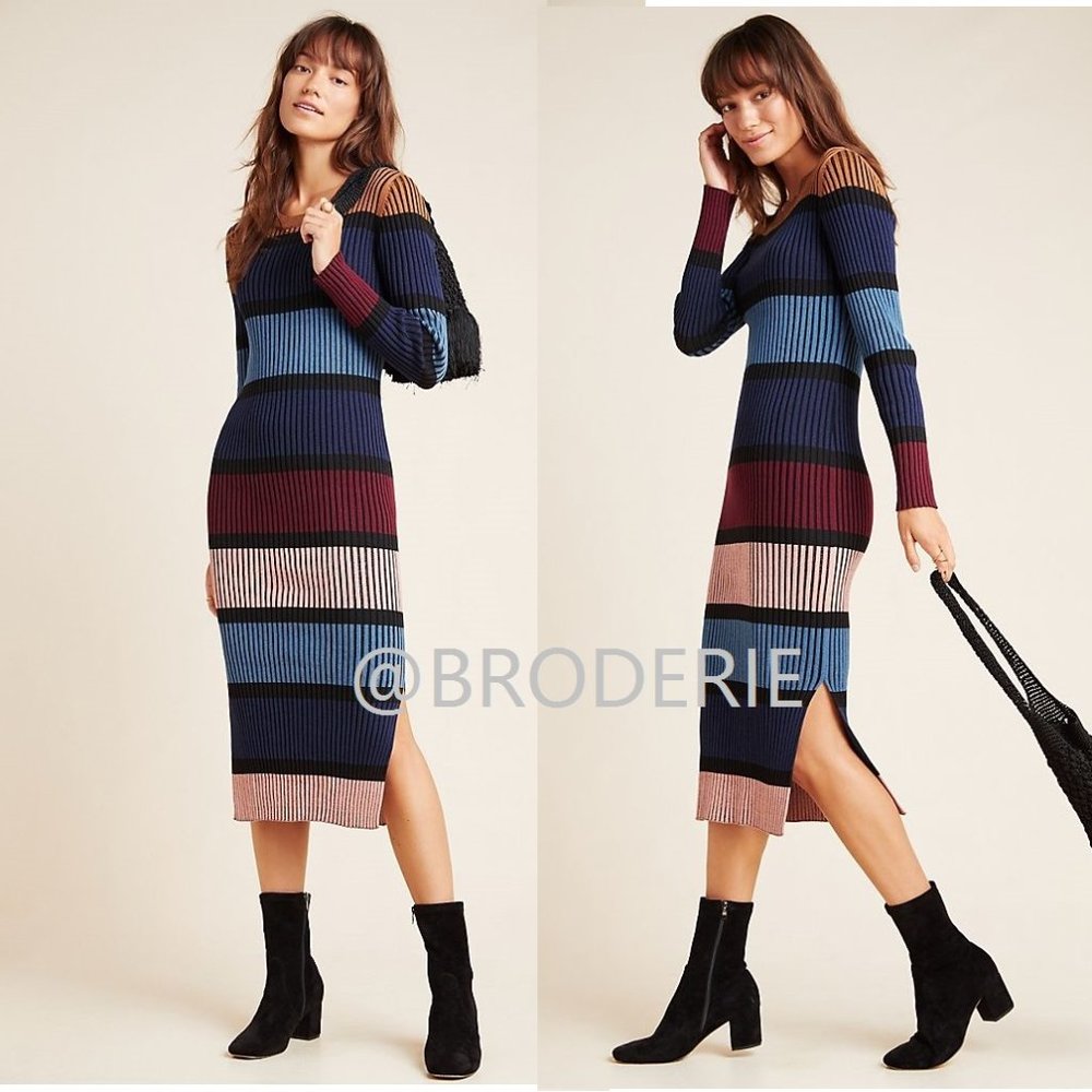 NWOT - Anthropologie Lorna Midi Sweater Dress